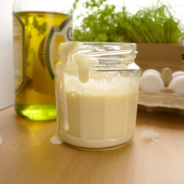 Learn how to make mayonnaise from scratch! It is much healthier with no sugar added.Try this super easy recipe with only 4 ingredients and few simple steps.
