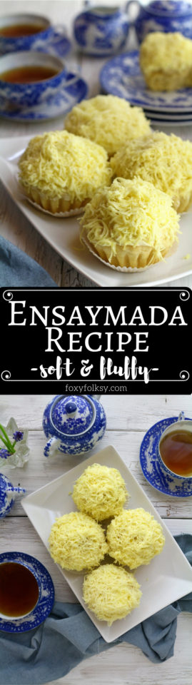 Try this soft and cheesy Ensaymada recipe. | www.foxyfolksy.com
