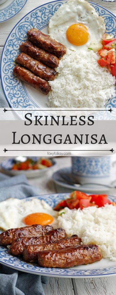 Get this easy Skinless Longanisa recipe here! | www.foxyfolksy.com