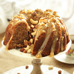 Soft and moist Banana Cake with peanut butter frosting. Simply a must try! | www.foxyfolksy.com