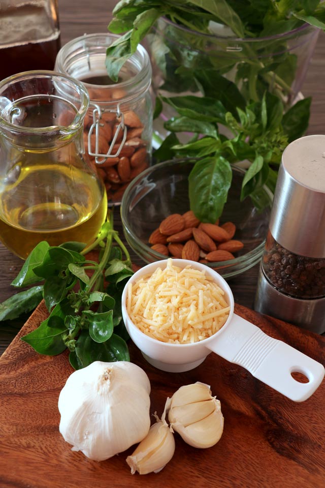 Ingredients for making Pesto sauce