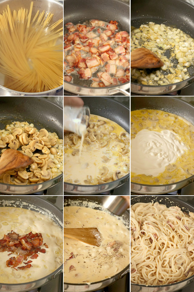 Quick and Easy Creamy Carbonara (No Egg) - Foxy Folksy