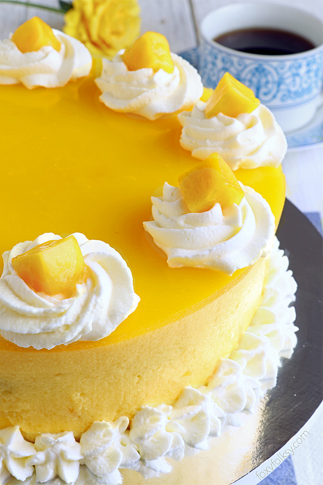 Try this Mango Cake recipe for a cool, not-too-sweet and with a touch of tanginess treat. A perfect balance of flavors that you will surely love. | www.foxyfolksy.com