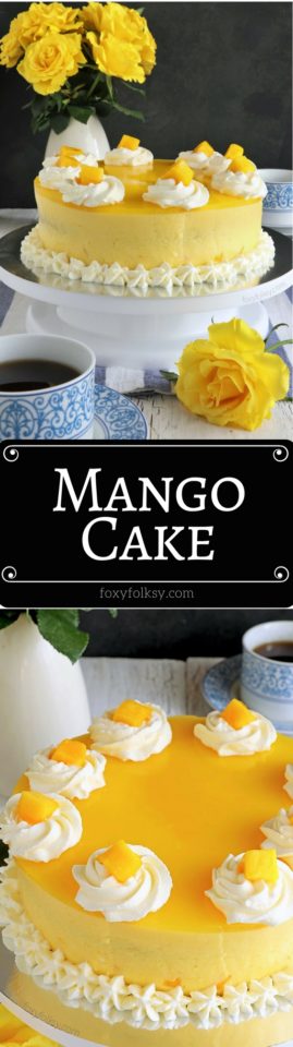 Try this Mango Cake recipe for a cool, not-too-sweet and with a touch of tanginess treat. A perfect balance of flavors that you will surely love. | www.foxyfolksy.com