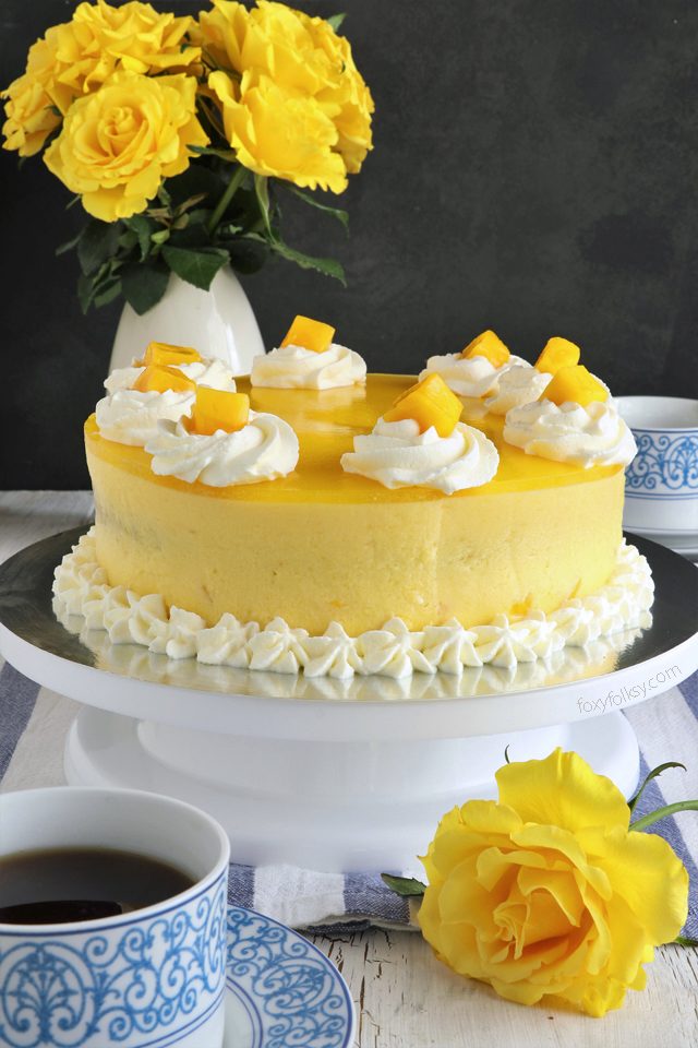 Try this Mango Cake recipe for a cool, not-too-sweet and with a touch of tanginess treat. A perfect balance of flavors that you will surely love. | www.foxyfolksy.com