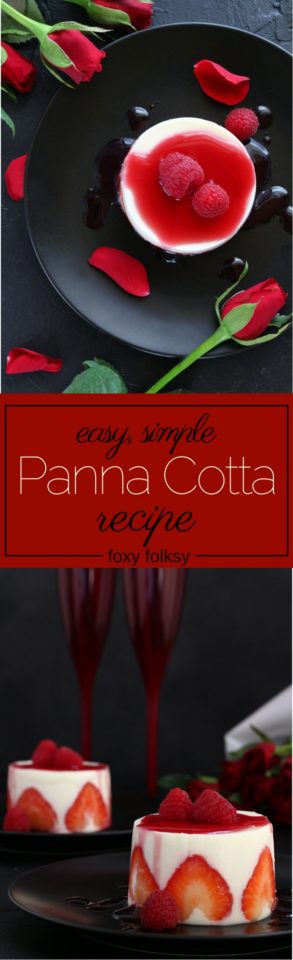 Make this lovely and super easy Panna Cotta for Valentine's Day! Romantically delicious! | www.foxyfolksy.com