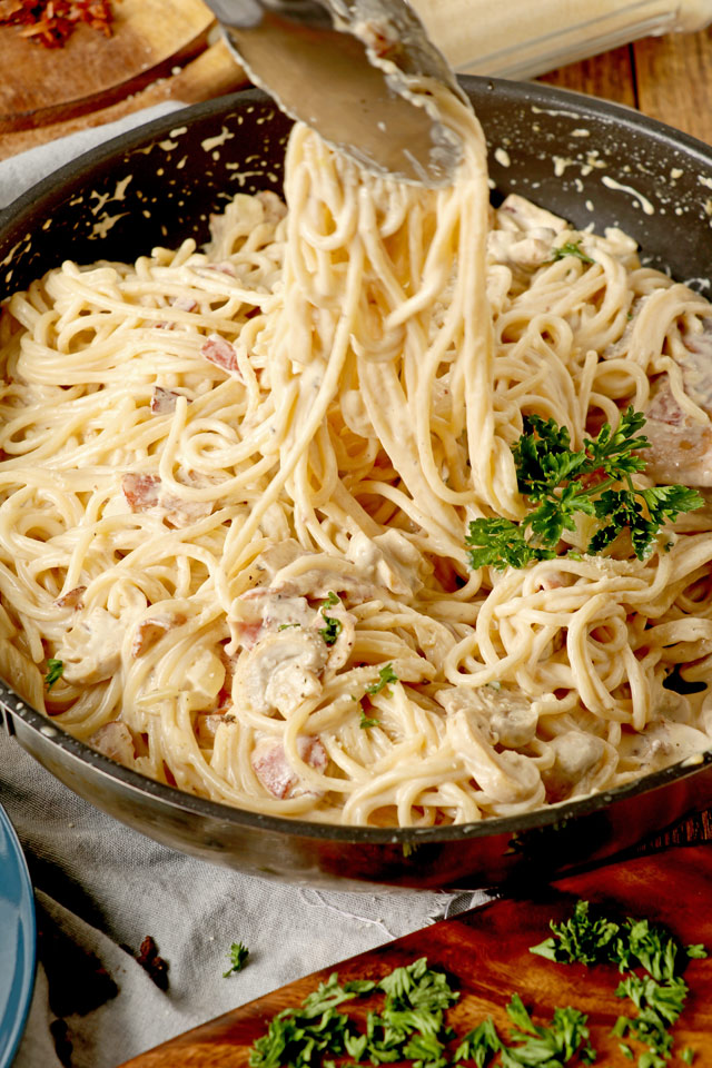 Quick And Easy Creamy Carbonara No Egg Foxy Folksy