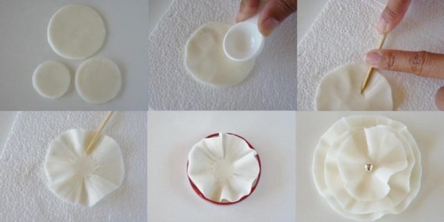 how to make fondant ruffled flower
