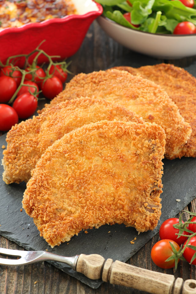 Crispy Fried Breaded Pork Chops - Foxy Folksy