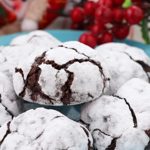 large Chocolate Crinkle cookies