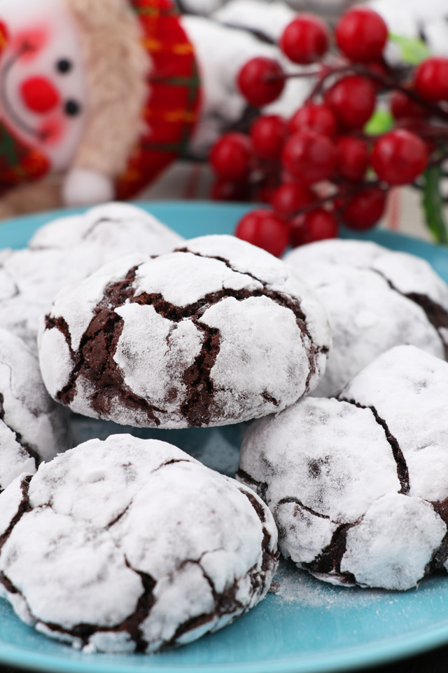 large Chocolate Crinkle cookies 