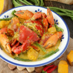Spicy Ginataang Alimango Recipe. Mud crabs cooked in coconut milk with squash.