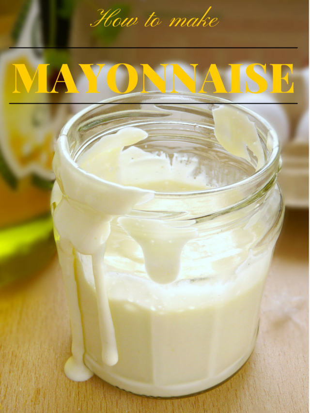 Learn how to make mayonnaise from scratch with this super easy recipe. | www.foxyfolksy.com