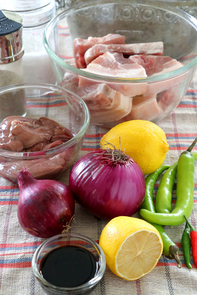 Ingredients for Sisig