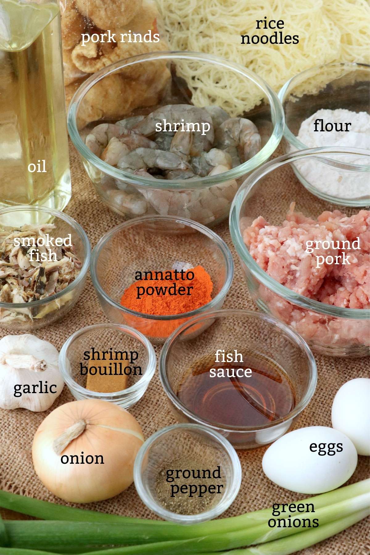 Ingredients for Palabok