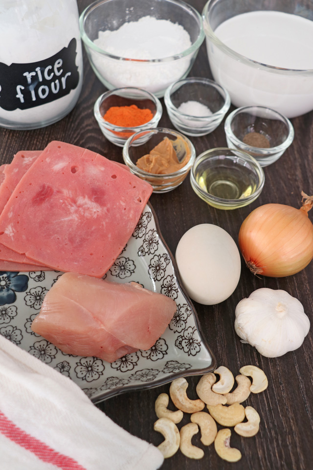 Ingredients for Filipino tamales