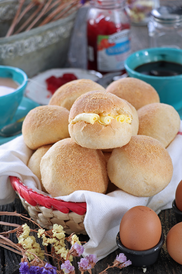 Hot Pandesal with butter spread