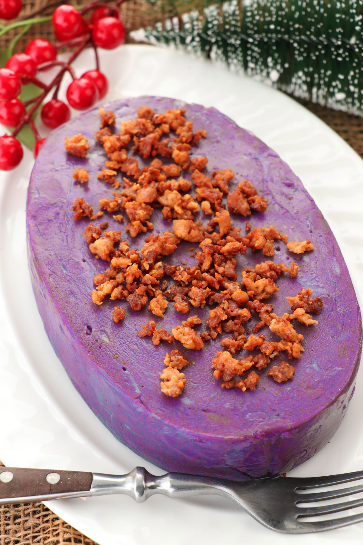 Ube Halaya with Latik