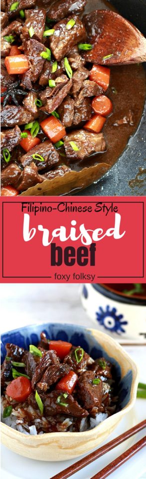 Braised Beef - Filipino/Chinese style - Foxy Folksy