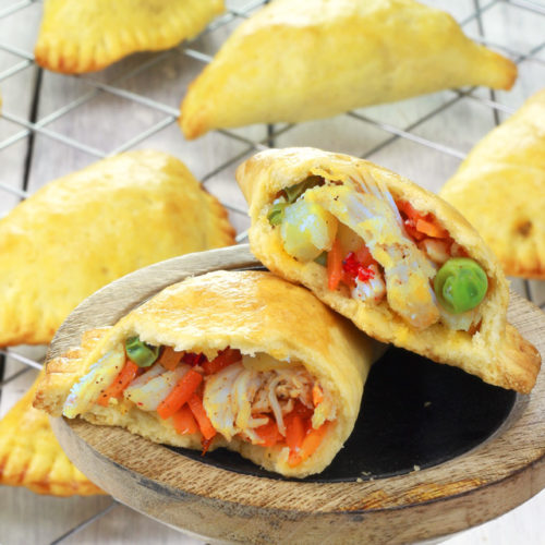 Baked Chicken Empanada in Flaky Crust