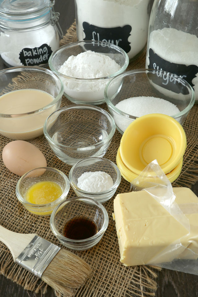 Ingredients for making Puto Cheese