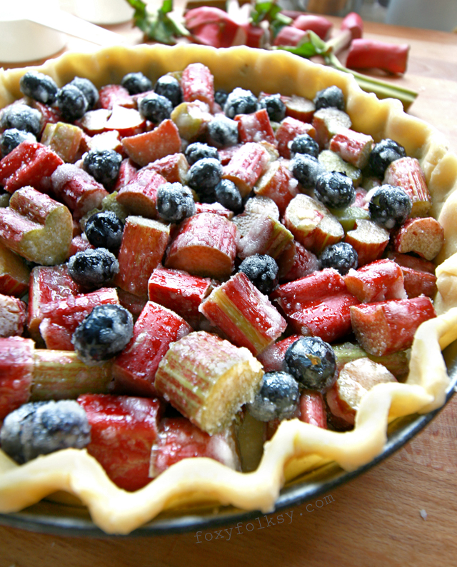 This rhubarb pie is the bomb! Exploding with tartness and sweetness in every bite. Serve it topped with whipped or ice cream and it is irresistible. | www.foxyfolksy.com 