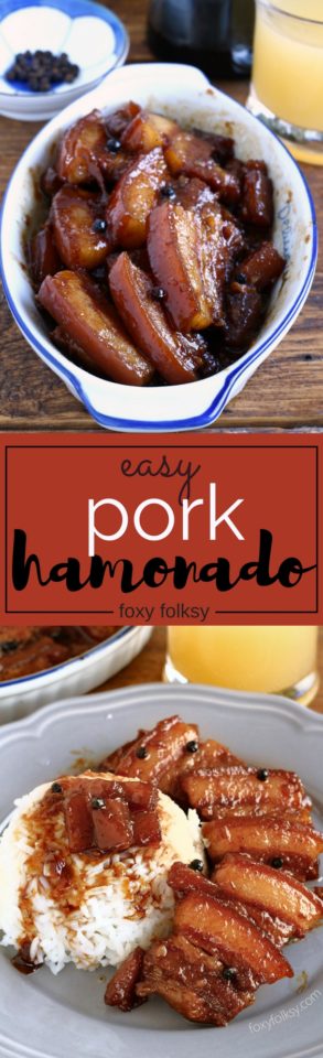 Get this recipe of Pork Hamonado that has a perfect balance of sweet and savory and with meat so tender, it melts in you mouth. | www.foxyfolksy.com