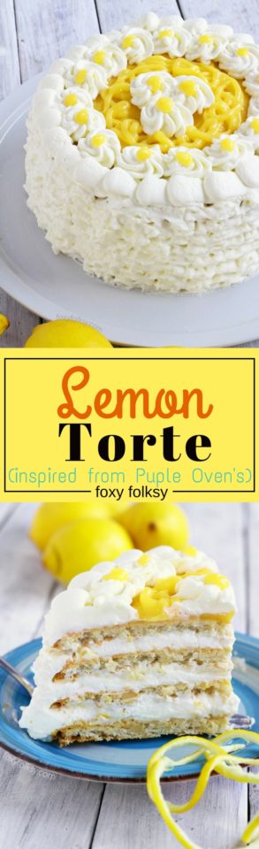 Try this lemon Torte cake (inspired by Purple Oven) for a refreshingly sweet, tangy and nutty deliciousness. | www.foxyfolksy.com
