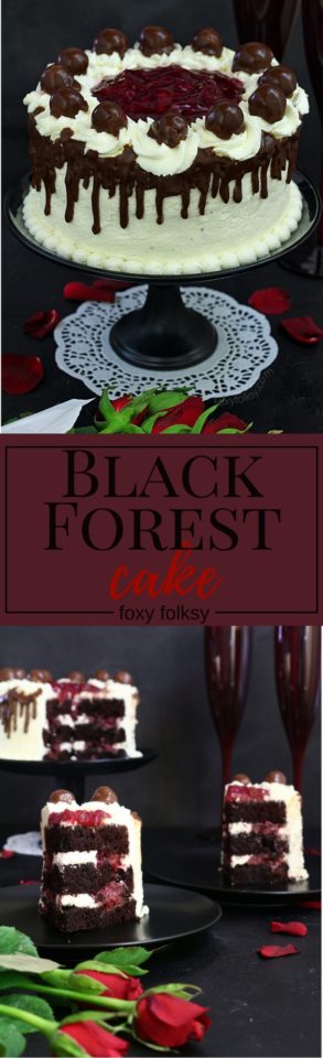 Try the classic German black forest cake. Get recipe here! | www.foxyfolksy.com