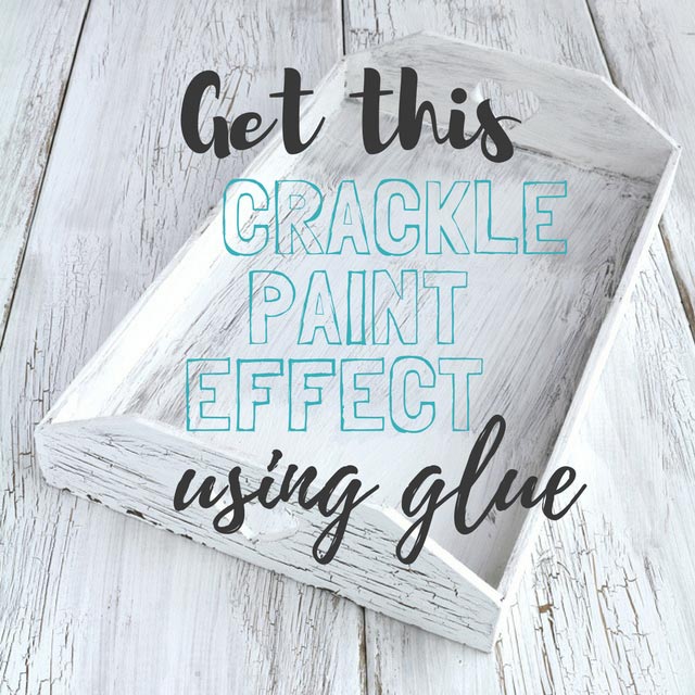 Crackle paint effect on wood to achieve that shabby chic look. | www.foxyfolksy.com