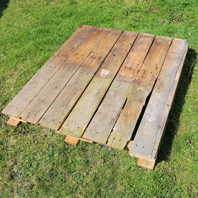 Easy DIY Elevated Planter Box from Pallet. | www.foxyfolksy.com