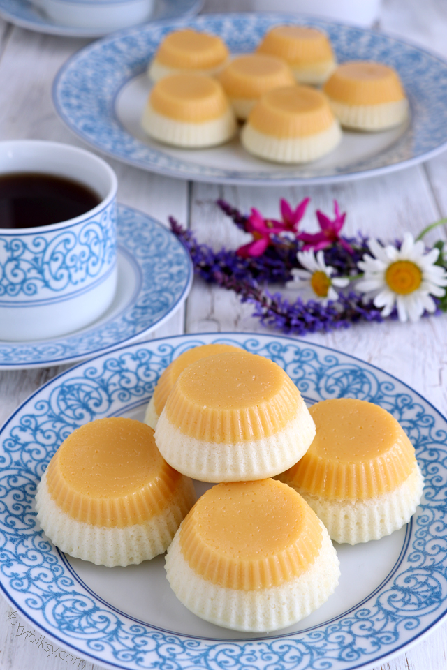 Two loved Filipino dessert in one! Puto Flan is a combo of Leche Flan and Puto! Get recipe now! | www.foxyfolksy.com
