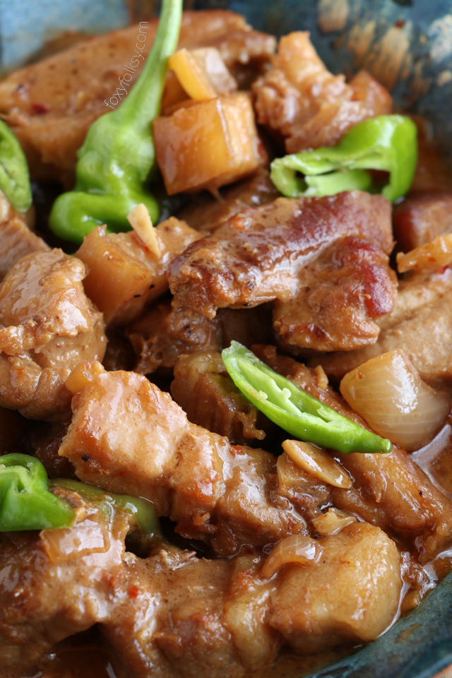 Bicol Express recipe from Foxy Folksy