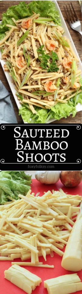 Try this healthy and delicious Sauteed Bamboo Shoots recipe. | www.foxyfolksy.com