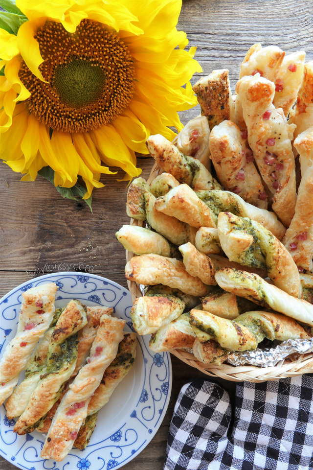 Get this super easy 2-in-1 Puff Pastry Sticks recipe that is perfect for snacks or appetizers. | www.foxyfolksy.com