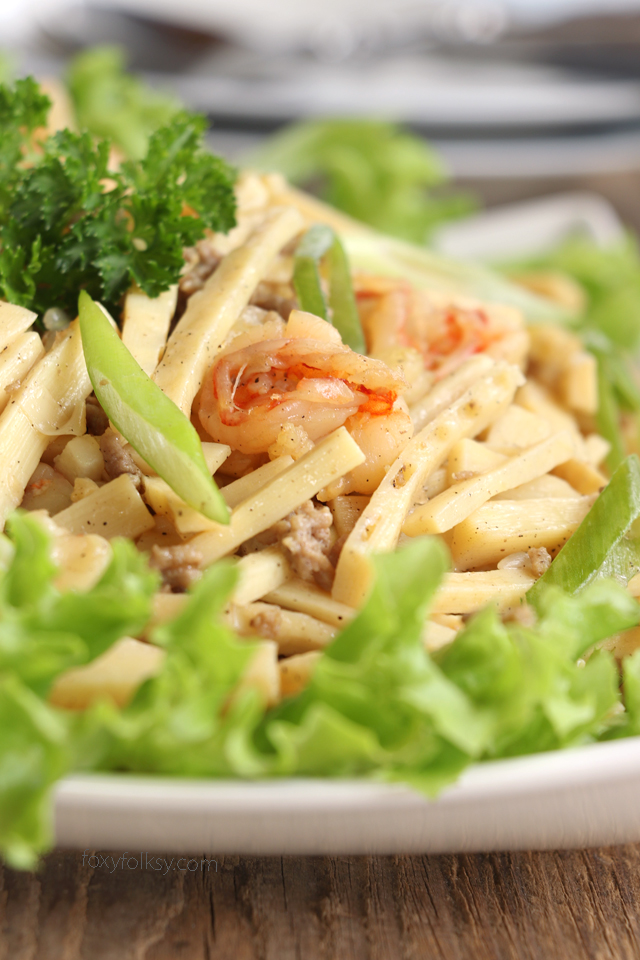 Try this healthy and delicious Sauteed Bamboo Shoots recipe. | www.foxyfolksy.com