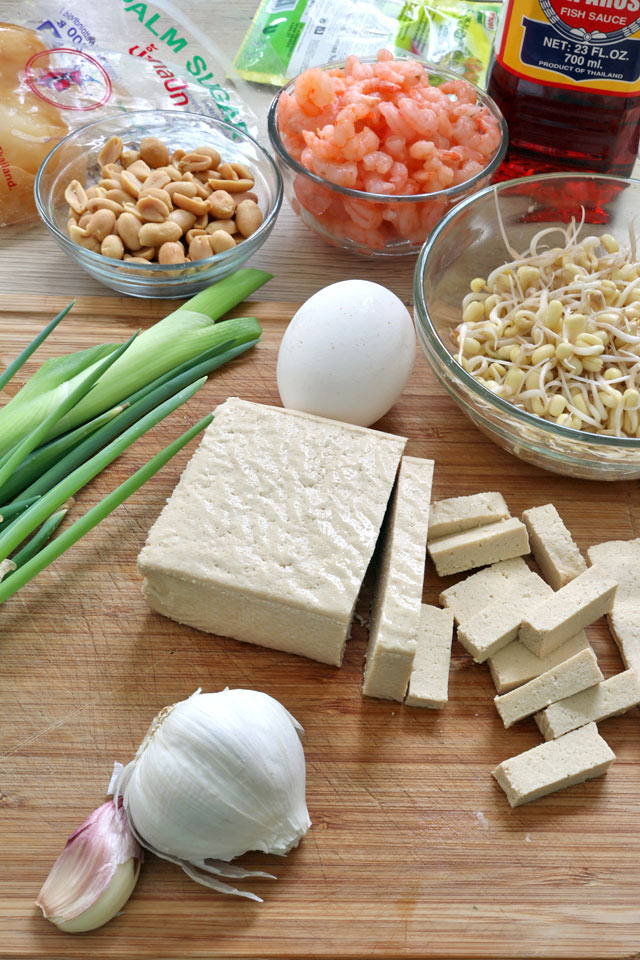 Ingredients for Pad Thai