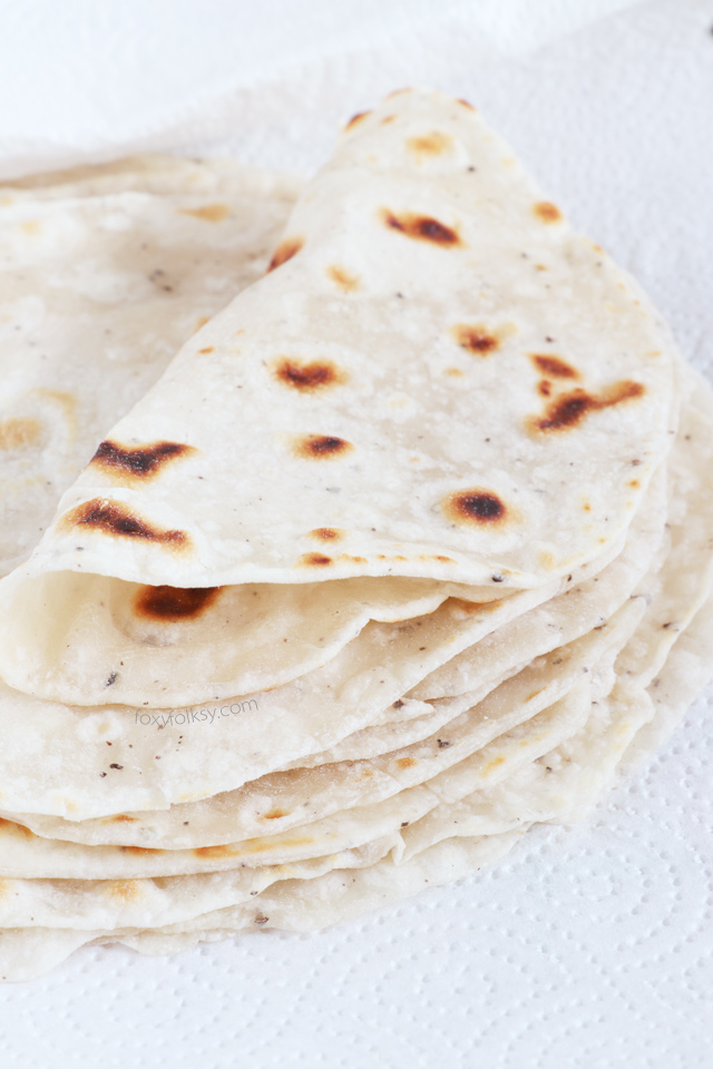 Try making these homemade Tortillas. It is so simple and easy to prepare you will never have to buy them anymore. Use it for tacos, burritos, quesadillas, and various wraps. | www.foxyfolksy.com 