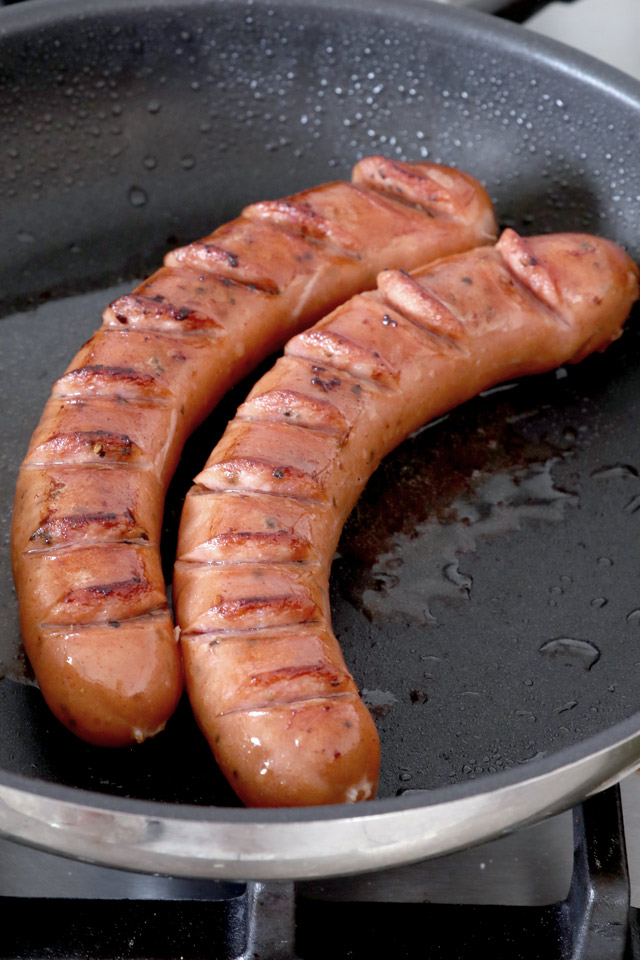 pan fried sausages