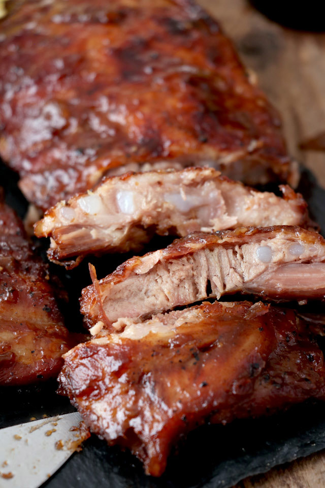 Fall Off the Bones Baby Back Ribs cooked in Beer | Foxy Folksy