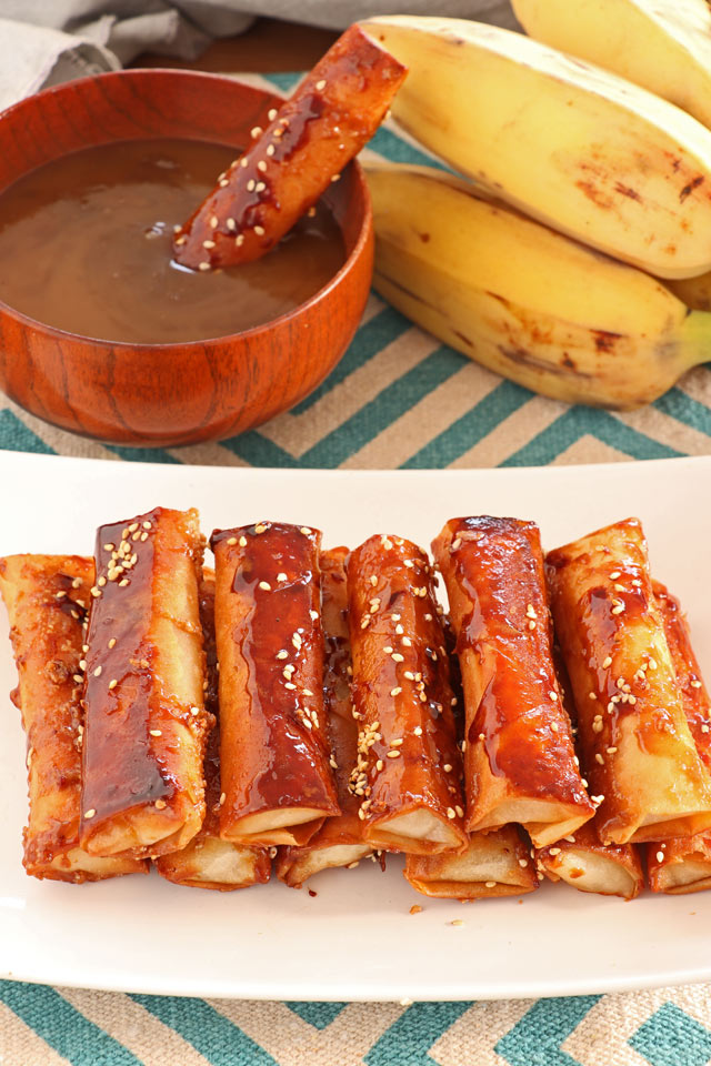 Mini Turon with Latik Sauce Recipe by Foxy Folky