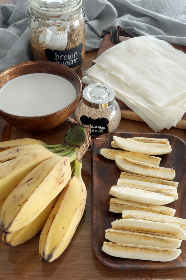 Ingredients for making Turon