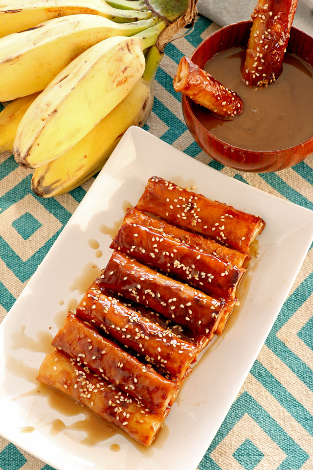 Fried Bananas with Coconut Caramel Sauce by Foxy Folky