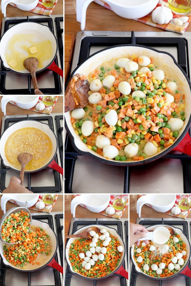 Mixed Vegetables with Quail Eggs Recipe