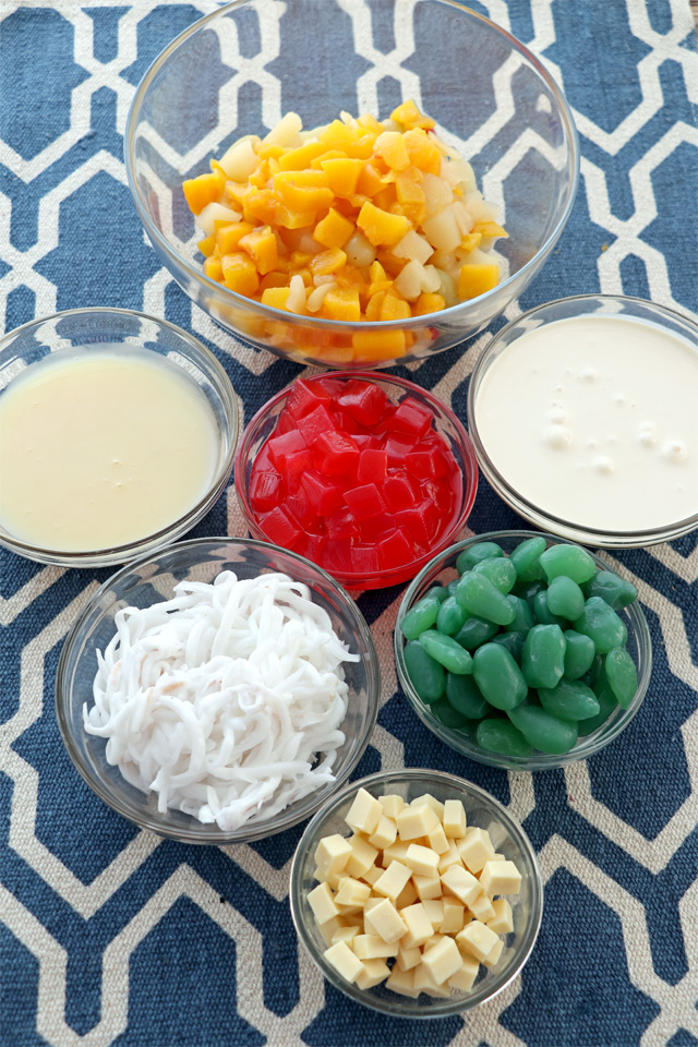 Filipino Fruit Salad Ingredients