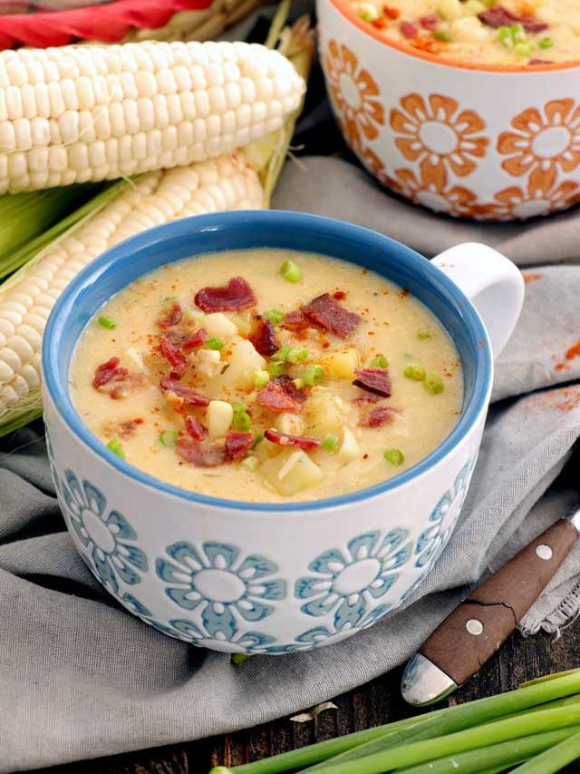 Corn Chowder with Potato and Bacon