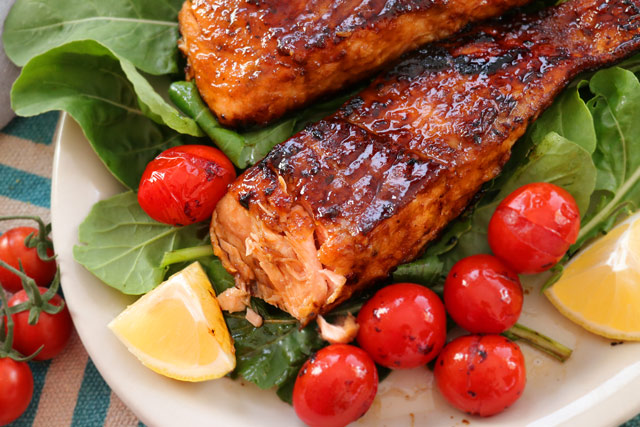 Pan-Seared Honey Glazed Salmon