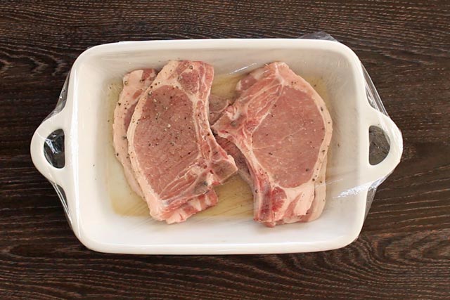 Marinated pork chops