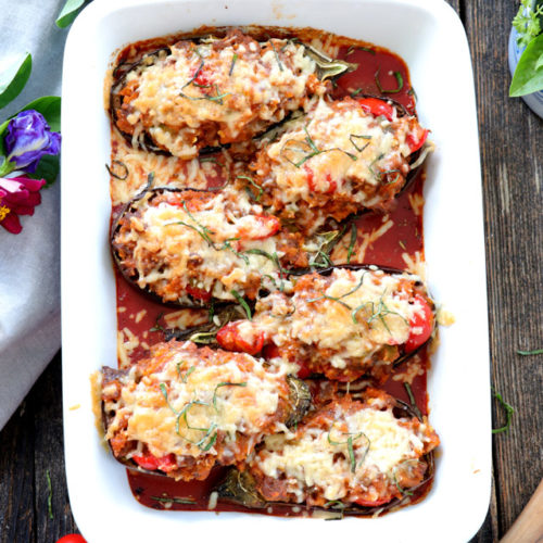 Beefy Stuffed Eggplant Recipe