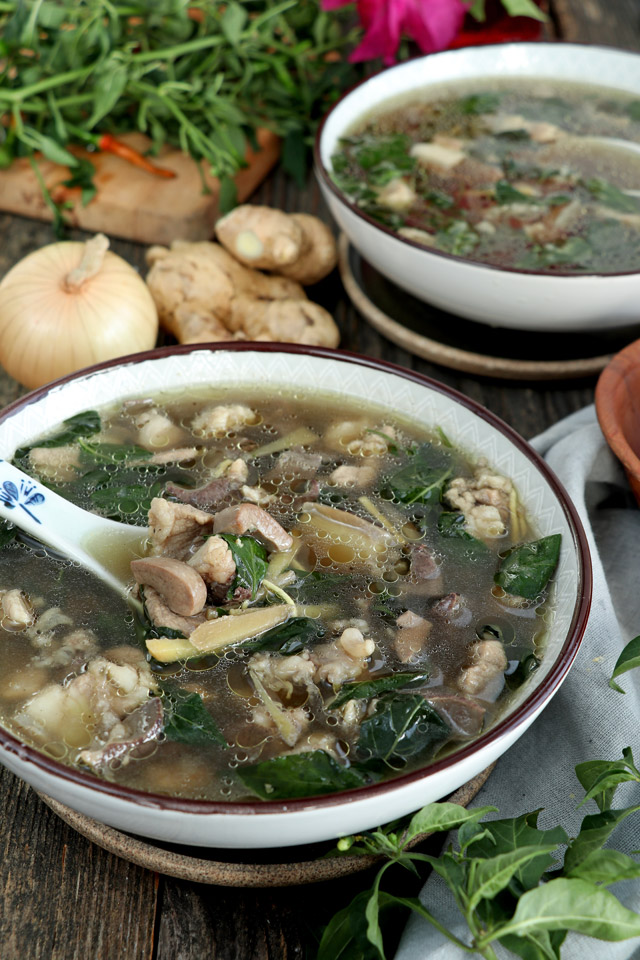 Kapampangan Batchoy Soup in a bowl